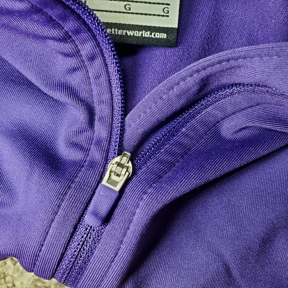 Nike Pro Dri-Fit Purple & Neon Pink Half Zip Long Sleeve Top Size Large NWOT